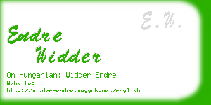 endre widder business card